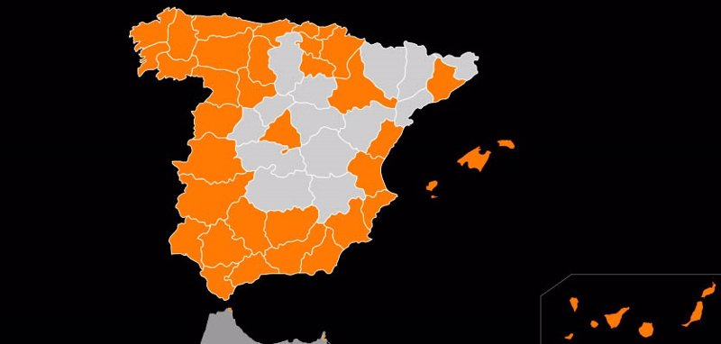 ep mapa con las provincias en las que ya esta operativa la red 5g de orange