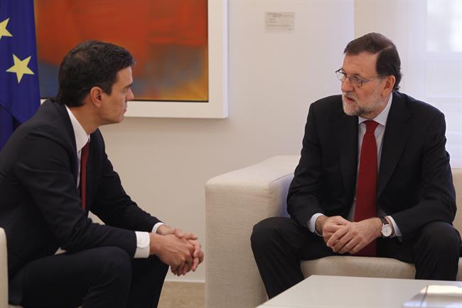 Mariano Rajoy y Pedro Sánchez, reunión en la Moncloa | EUROPA PRESS ep mariano rajoypedro sanchez reunionla moncloa