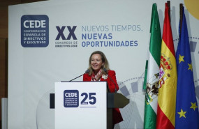 ep nadia calvino en la clausura del xx congreso directivos de la confederacion espanola de