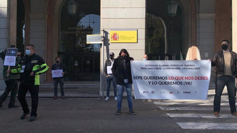 Protesta del sector del ocio nocturno ante el Ministerio de Trabajo | ESPAÑA DE NOCHE ep protesta del sector del ocio nocturno ante el ministerio de trabajo