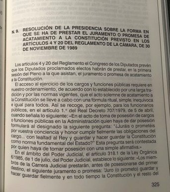 ep resolucion de presidencia que regula la formula de acatamientos de la constitucion