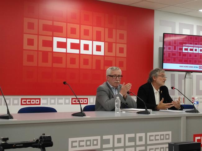 El secretario general de CC.OO., Ignacio Fernández Toxo, y Ramón Górriz | EUROPA PRESS ep secretario generalccoo ignacio fernandez toxo y ramon gorriz