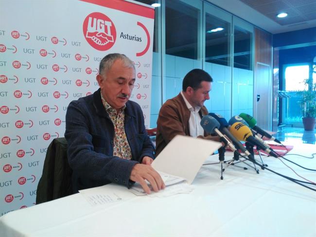 ep secretario generalugt pepe alvarez y javier fernandez lanero