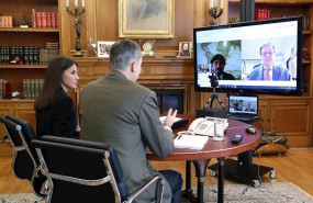 ep videoconferencia de los reyes con representantes del sector hotelero