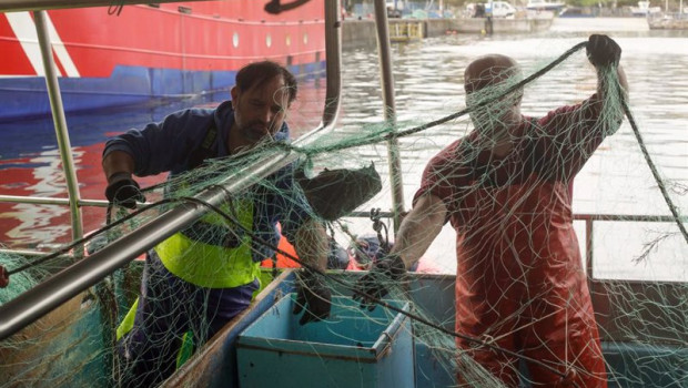 ep archivo   pescadores descargan el pescado y el marisco capturado hoy en el puerto de burela a 21