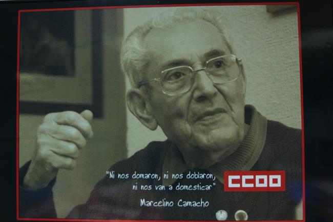Cartel Marcelino Camacho, CCOO, Comisiones Obreras | EUROPA PRESS ep cartel marcelino camacho ccoo comisiones obreras