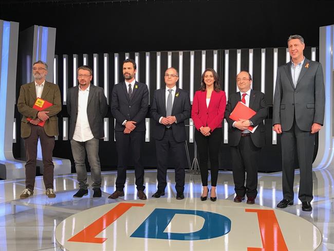 Debate electoral de las elecciones catalanas de TVE y Ràdio 4. | EUROPA PRESS ep debate electorallas elecciones catalanastverdio 4