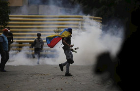 ep disturbios en una marcha opositora por caracas