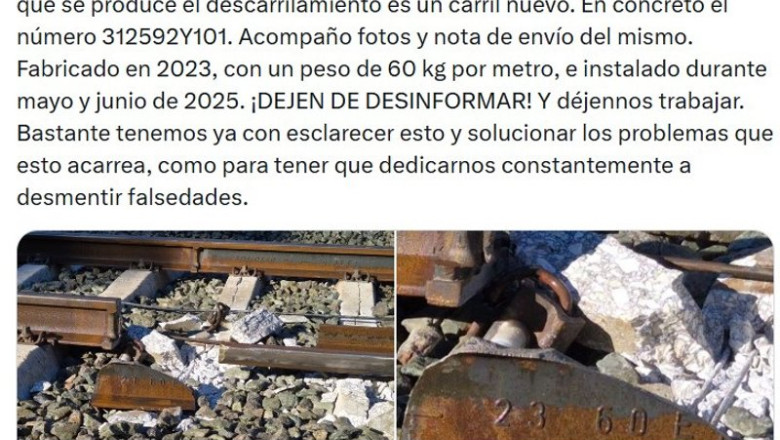 ep el ministro de transportes oscar puente afirma que el carril donde descarrillo el iryo en adamuz