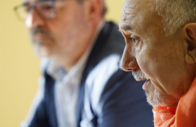 ep el secretario geneal de ugt pepe alvarez junto al responsable del sindicato en la rioja jesus