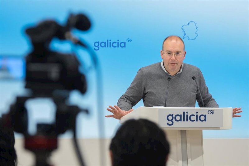 ep el secretario general del pp de galicia miguel tellado en rueda de prensa