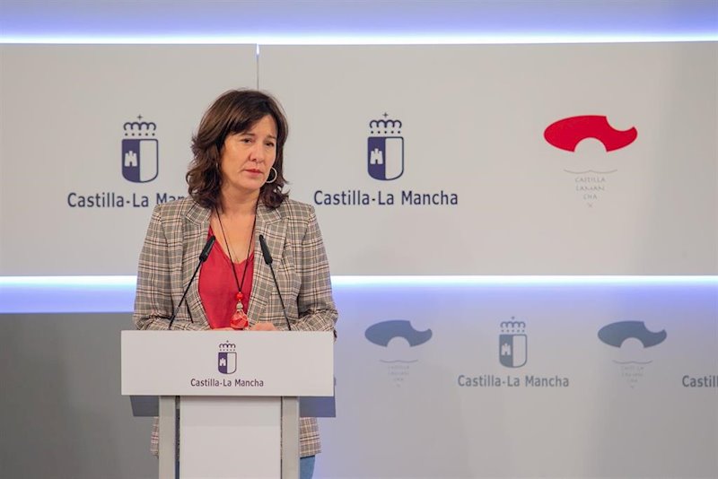 ep la portavoz del gobierno de c-lm blanca fernandez en rueda de prensa