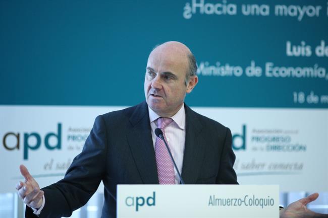 El ministro Luis de Guindos asiste a un almuerzo-coloquio | EUROPA PRESS ep ministro luisguindos asisteun almuerzo-coloquio