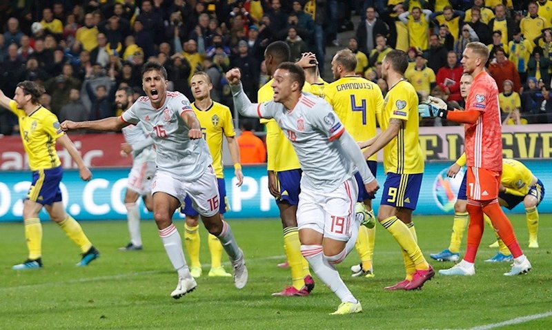 ep rodrigo moreno celebra el gol que mete a espana en la euro 2020
