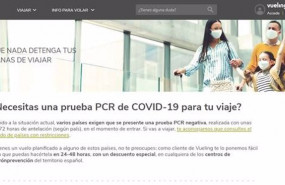 ep seccion de la pagina web de vueling para los clientes que necesiten un test pcr