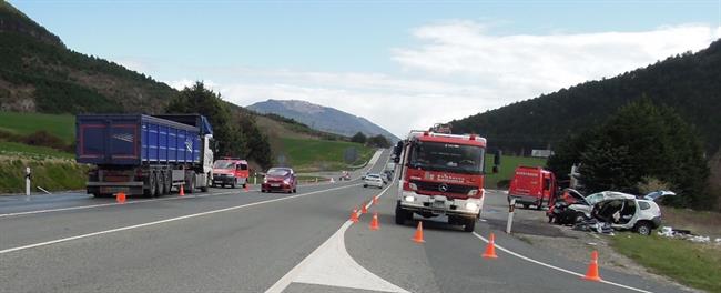 El accidente en Iza. | POLICÍA FORAL - Archivo ep accidenteiza