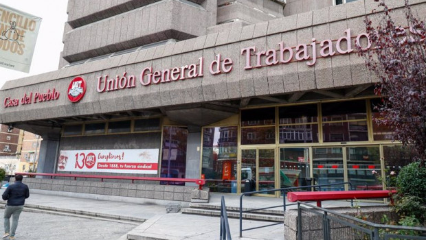 ep archivo - fachada de la sede de la union general de trabajadores en avenida de america 25