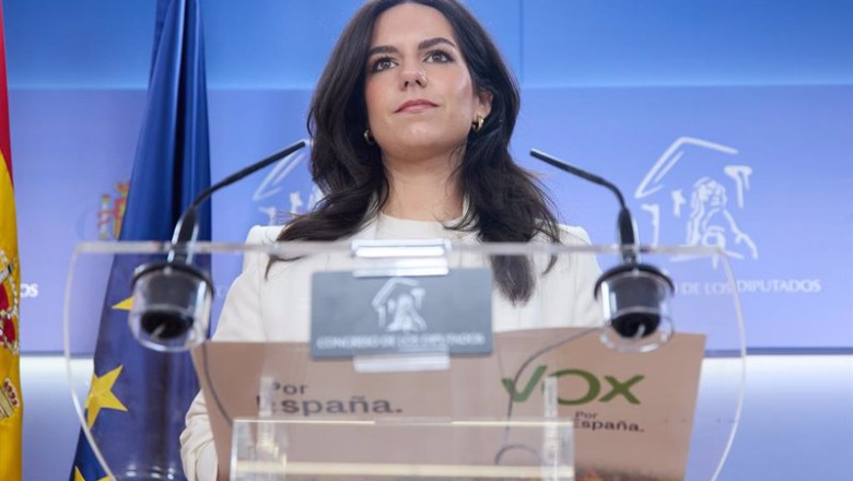 Archivo - La portavoz de VOX en el Congreso, Pepa Millán, durante una rueda de prensa anterior a la reunión de la Junta de Portavoces, a 2 de abril de 2024, en Madrid (España). | Jesús Hellín - Europa Press - Archivo ep archivo la portavoz de vox en el congreso pepa millan durante una rueda de prensa anterior a la