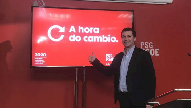 ep el candidato del psdeg a la xunta gonzalo caballero presenta el lema de precampana de su