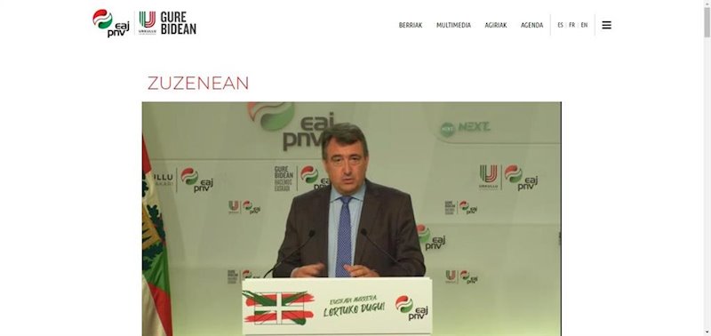 ep el portavoz del pnv en el congreso aitor esteban en una rueda de prensa en sabin etxea en bilbao