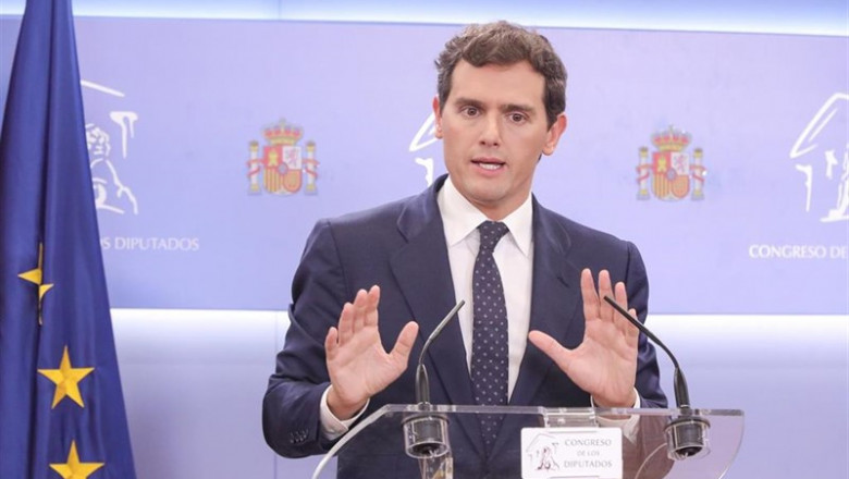 El presidente de Ciudadanos, Albert Rivera, ofrece una rueda de prensa en el Congreso de los Diputados. | Jesús Hellín - Europa Press ep el presidente de ciudadanos albert rivera ofrece una rueda de prensa en el congreso de los 20190919102708