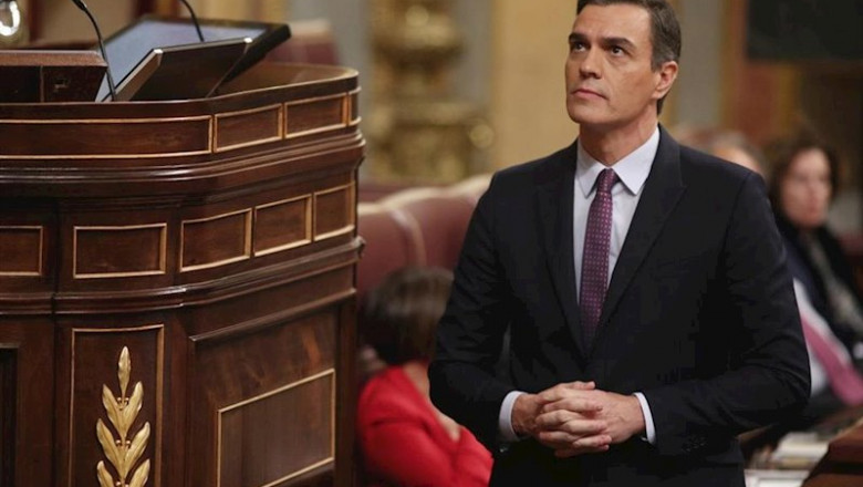 ep el presidente del gobierno en funciones pedro sanchez se dirige a dar la replica a la