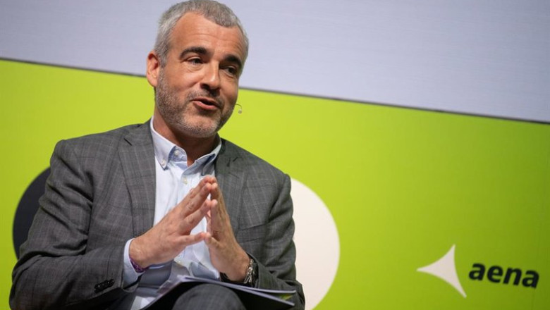 ep el presidente y consejero delegado de aena maurici lucena durante un encuentro literario en la