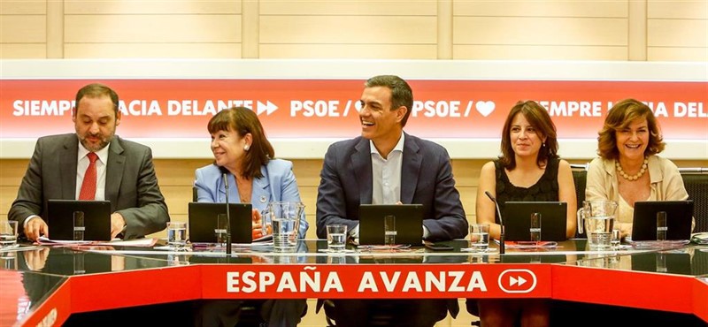 ep i-d ministrofomentofunciones jose luis abalos la presidentapsoe cristina narbona secretario generalpsoepresidentegobiernofunciones pedro sanchez la vicesecretaria generalpsoe adriana lastrala vicepresid