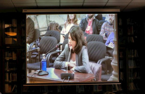 ep la portavoz de unidas podemos en la asamblea de madrid isa serra durante el juicio en tsjm donde