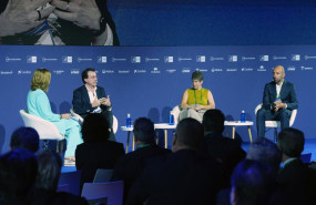 ep la presidenta de gmv monica martinez el ceo de openchip francesc guim y el cofundador de