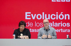 ep la secretaria confederal de accion sindical y empleo mari cruz vicente y el secretario general de