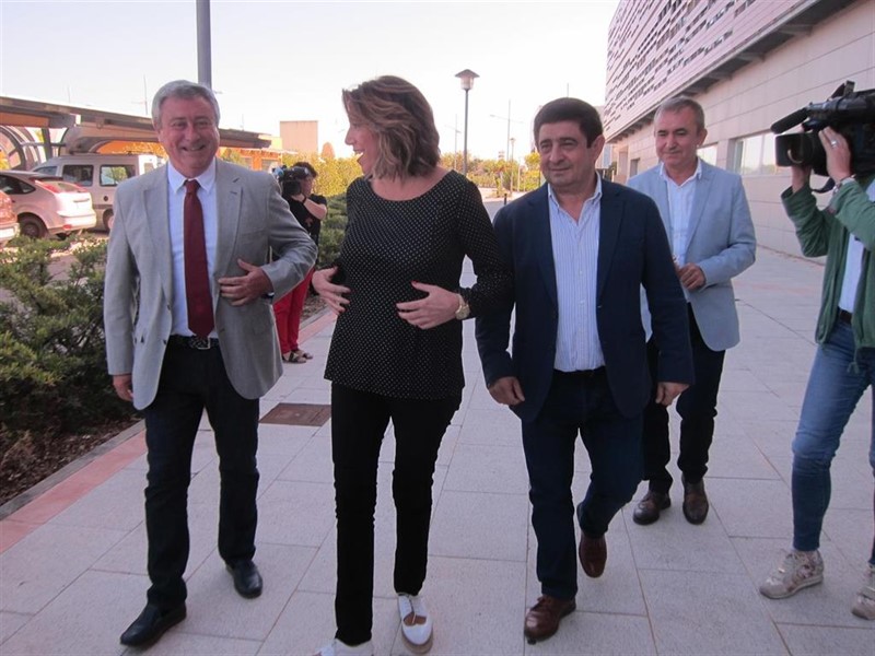 ep la secretaria general del psoe-a susana diaz a su llegada a la sede de interoleo
