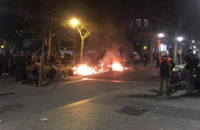 ep manifestantes en barcelona y mossos se enfrentan en paseo de grcia-valncia en disturbios contra