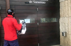 ep proceso de nebulizacion llevado a cabo en las instalaciones del real club nautico de sanxenxo