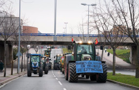 ep tractores marchan por la carretera pradoviejo de logrono a 6 de febrero de 2024 en logrono la