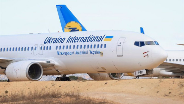 ep uno de los cinco aviones ucranianos boeign 737 800 que aterrizaron en el aeropuerto de castellon