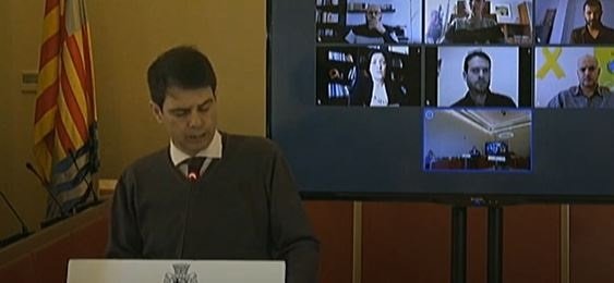 ep el alcalde de igualada marc castells en rueda de prensa telematica