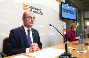 ep el presidente de aragon javier lamban comprece en rueda de prensa para informar sobre la
