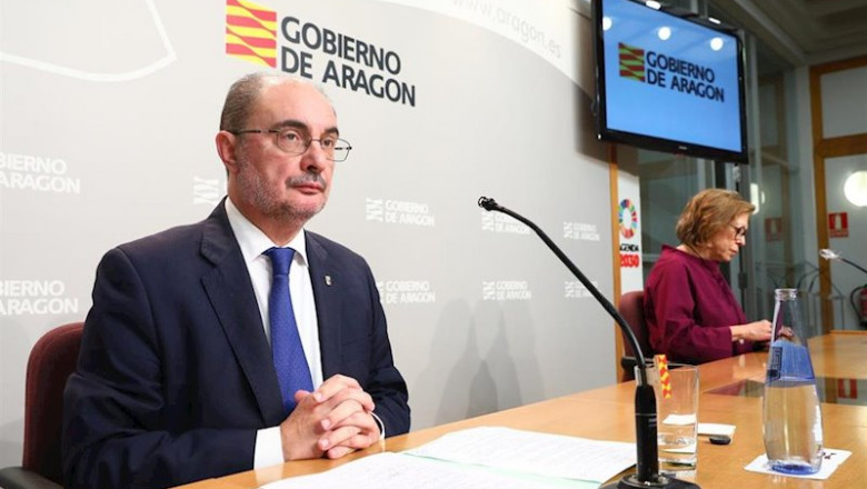 El Presidente de Aragón, Javier Lambán, comprece en rueda de prensa para informar sobre la videoconferencia de presidentes autonómicos con Pedro Sánchez | GOBIERNO DE ARAGÓN ep el presidente de aragon javier lamban comprece en rueda de prensa para informar sobre la