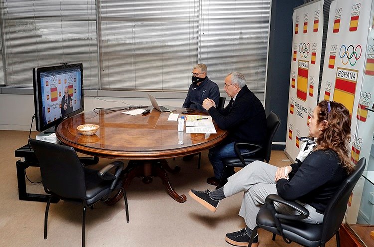 ep el presidente del comite olimpico espanol coe alejandro blanco en una videoconferencia en la sede ep el presidente del comite olimpico espanol coe alejandro blanco en una videoconferencia en la sede