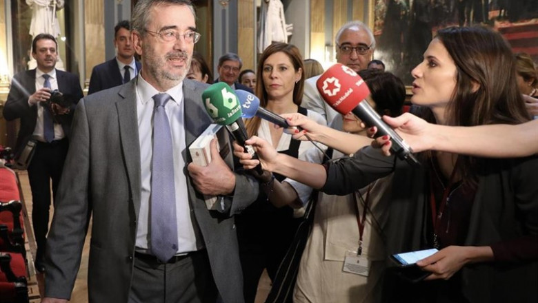 ep el presidente del senado manuel cruz ofrece declaraciones a los medios de comunicacion en la