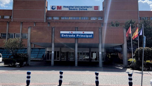 ep entrada principal del hospital severo ochoa de leganes de donde hace dos dias fueron derivados