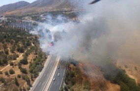 ep incendiotorremolinos malaga infoca forestal autovia cortada a7