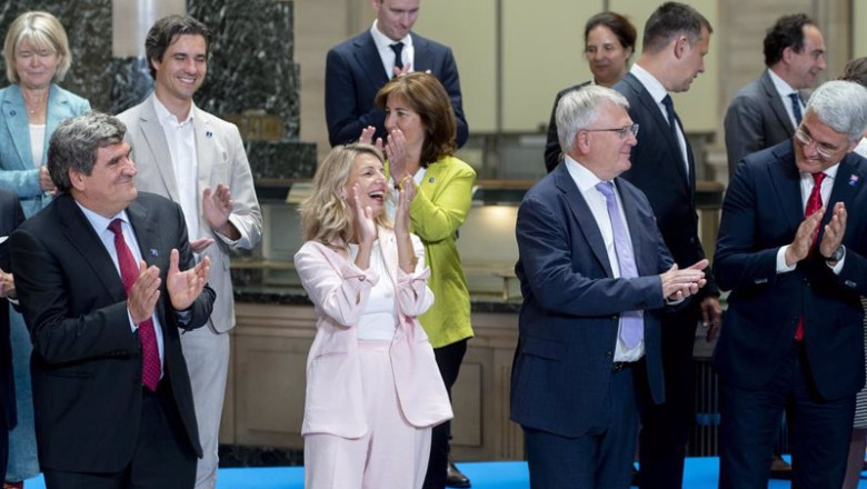ep jose luis escriva yolanda diazy el comisario europeo de empleo y derechos sociales nicolas schmit ep jose luis escriva yolanda diazy el comisario europeo de empleo y derechos sociales nicolas schmit