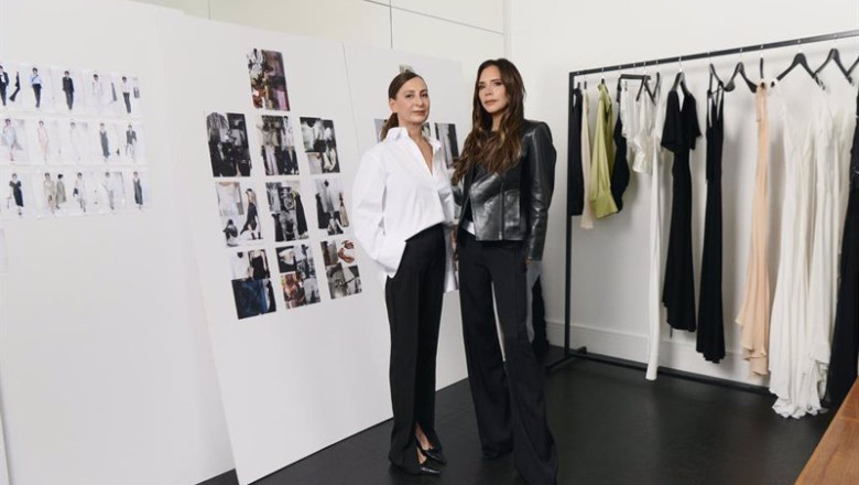 La directora creativa de Mango Woman, Justi Ruano, y la diseñadora Victoria Beckham. | MANGO ep la directora creativa de mango woman justi ruano y la disenadora victoria beckham