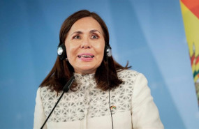 ep la ministra de exteriores de bolivia karen longaric