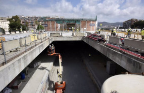 ep obras de construccion de la nueva estacion subterranea de sant andreu comt durante la visita de