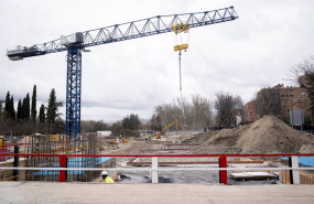 ep obras de la nueva estacion de metro de madrid rio a 13 de marzo de 2025 en madrid espana