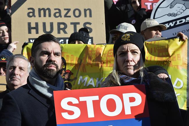 Protestas en Nueva York contra la nueva sede de Amazon en la ciudad | CONTACTO ep protestasnueva yorkla nueva sedeamazonla ciudad