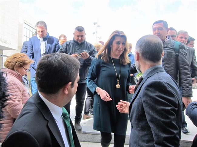 Susana Díaz, a su llegada a la V Feria de los Pueblos de Jaén. | EUROPA PRESS ep susana diaz allegadala v ferialos pueblosjaen